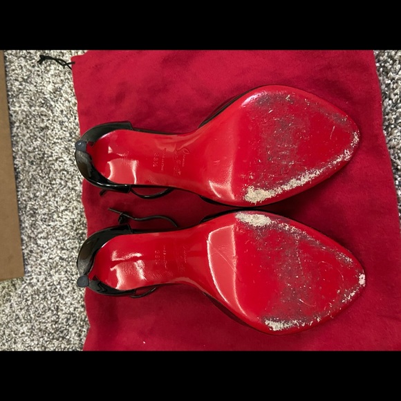 Christian Louboutin 38.5 Senora 100 Patent. - Picture 4 of 8